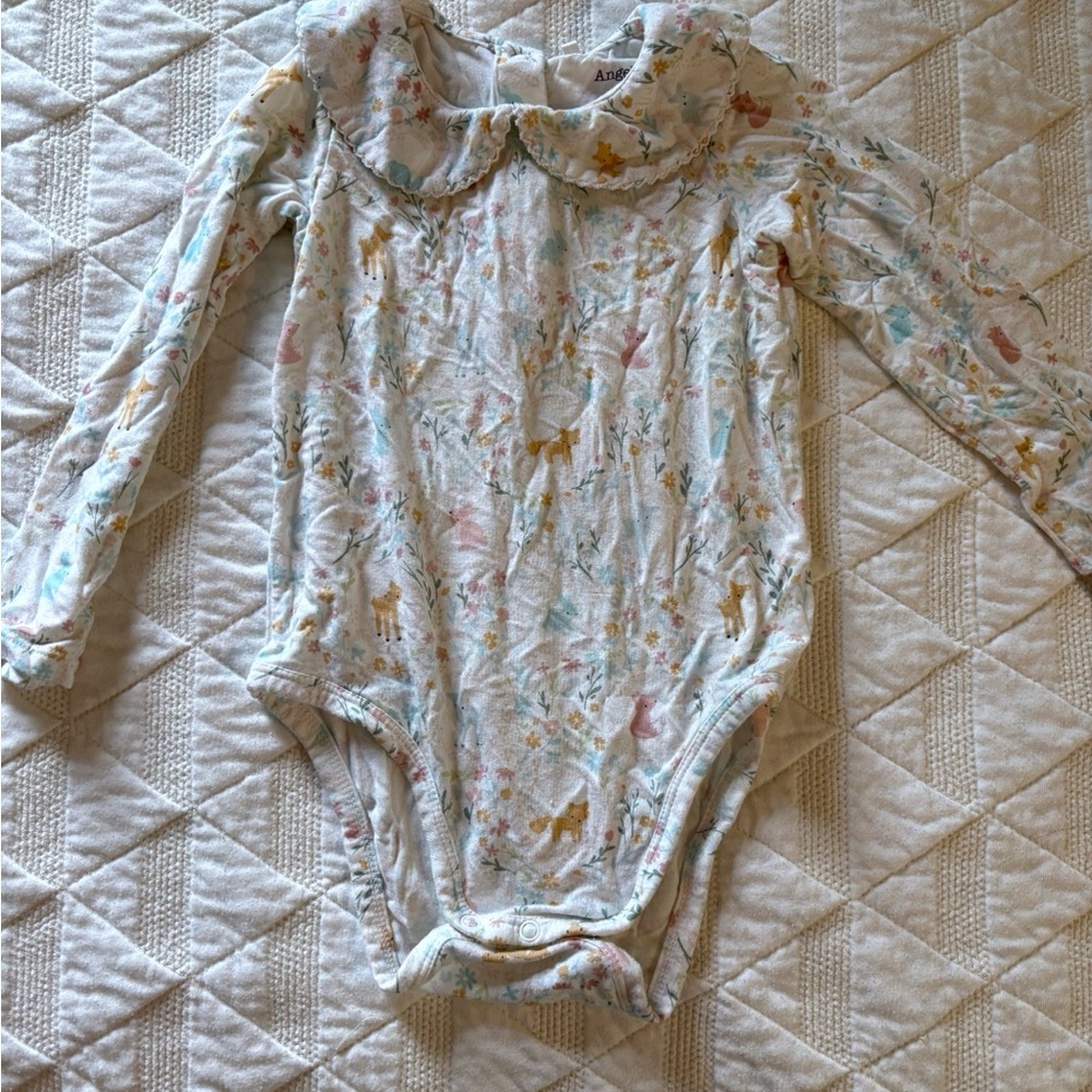 Angel Dear Pastel Woodland Long Sleeve Bodysuit